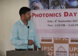 Mr. Amit Pisal explaining JP's work.